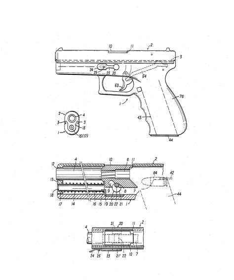 Glock 17 Blueprint - Download free blueprint for 3D modeling