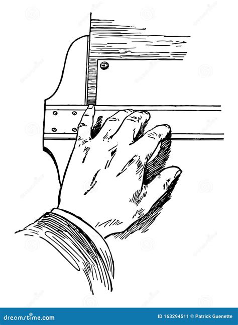T-square Holding Position Using Fingers on Blade, Mirrored Closet Doors