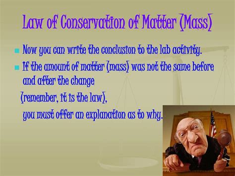 PPT - Law of Conservation of Matter or Law of Conservation of Mass PowerPoint Presentation - ID ...