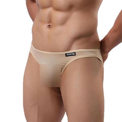 Erkek Kirli Renk Külot Bulge Kese Seksi Ultra İnce Düşük Bel Boxers İç