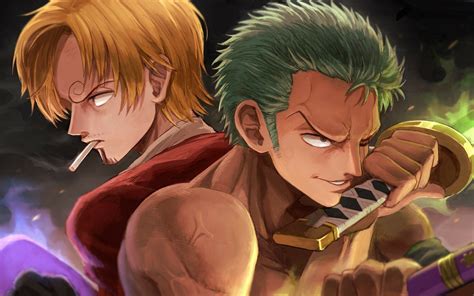 2880x1800 Resolution Sanji x Roronoa Zoro HD One Piece Macbook Pro