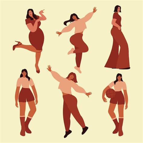 premium vector  collection  women   poses