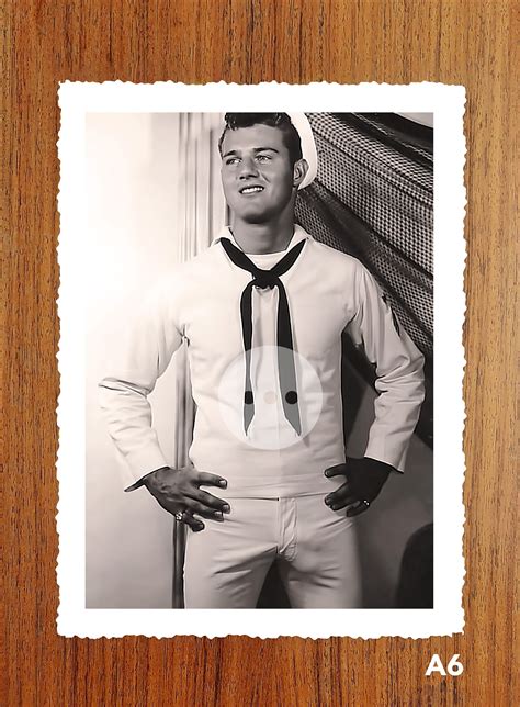 Huge Bulge Handsome Sailor Military Navy Vintage Photo Print | Etsy