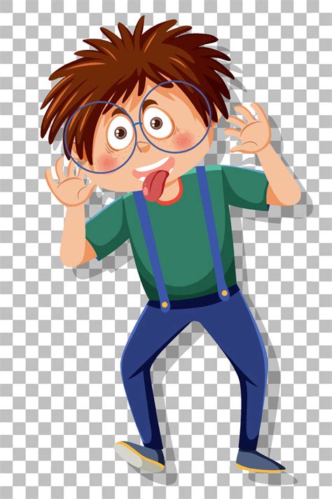 un personaje de dibujos animados de niño travieso en el fondo de la