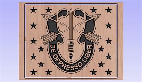 US Flag Union SVG DXF With Special Forces Insignia | Military Craft ...