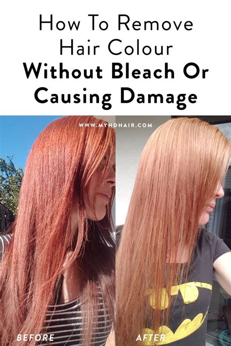 how to remove hair color without damage