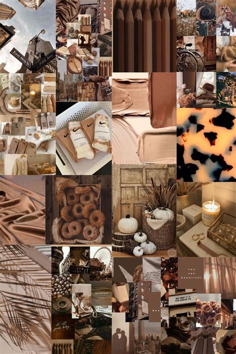 Brown aesthetic collage wallpaper | Color collage, Aesthetic collage ...