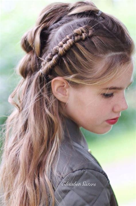 cute  cool hairstyles  teenage girl infinity braid hairstyle