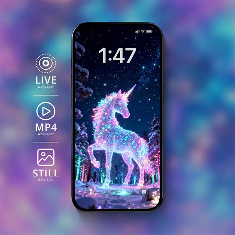starlight unicorn  wallpaper iphone android animated wallpaper