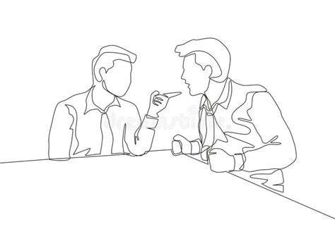 One Single Line Drawing of Young Angry Businessman Pointing Finger To ...