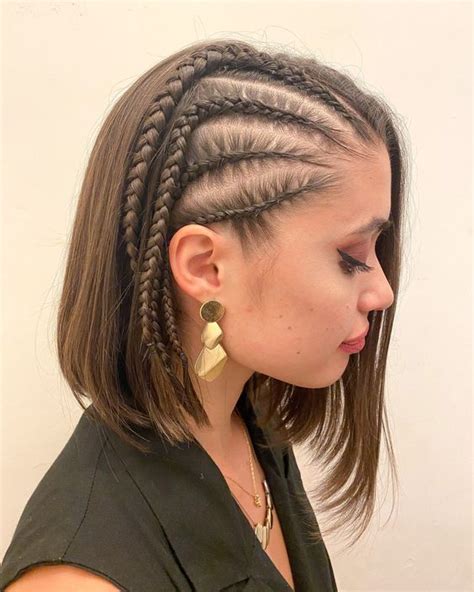 Trança Lateral Em Cabelo Curto