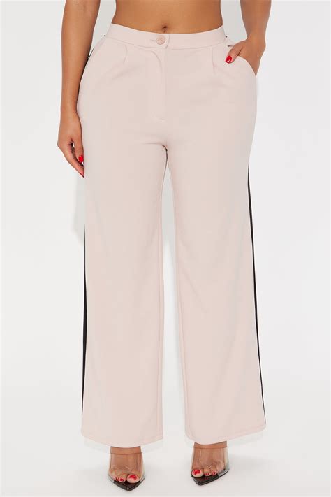 Jaylene Striped Trouser Pant - Nude | Fashion Nova