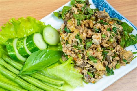 Spicy minced chicken salad Photo | Free Download