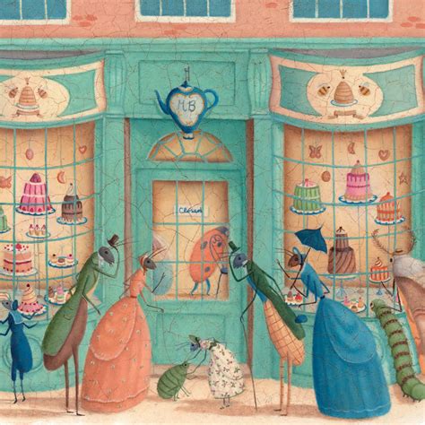 Ants Lining Up Outside Bakery | Children's Illustrators | Children's