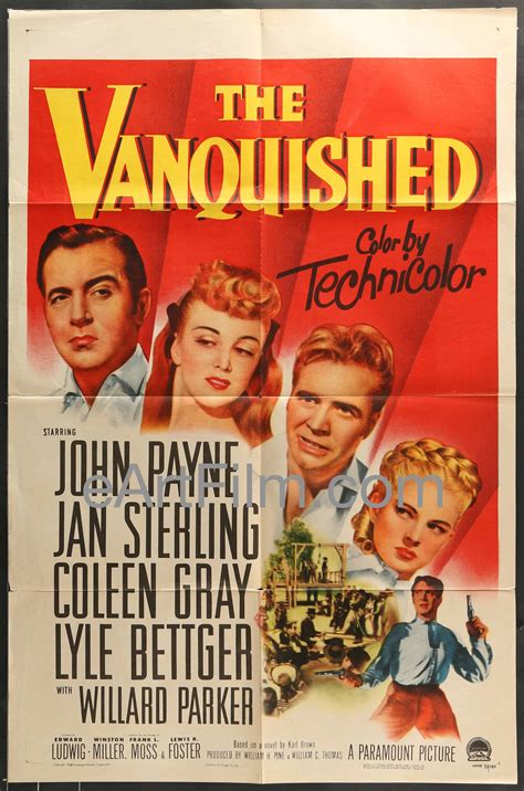 Vanquished-John Payne-Jan Sterling-Coleen Gray-1953-27x41-Western