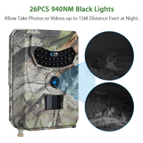 Shopping PR-100 12MP Photo-traps Wild Hunting Camera 1080p Trail ...
