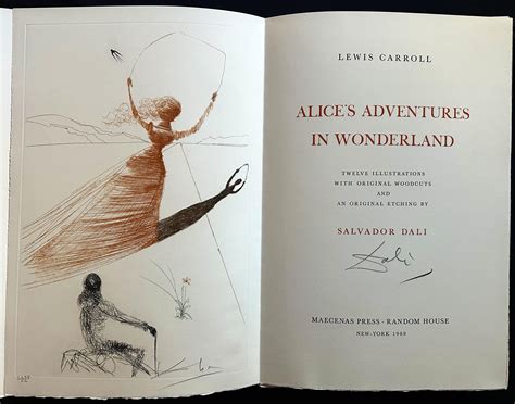 Dali. Alice in Wonderland DELUXE. 1969. With Suite in Japon Nacre von