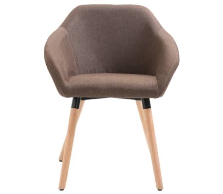 vidaXL Dining Chairs 4 pcs Brown Fabric | vidaXL.com