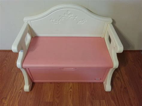 Rare Little Tikes Vintage Victorian Toy Box Storage Bench Pink and ...