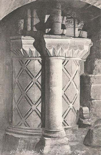 YORK MINSTER, NORMAN PILLAR IN CRYPT. | Collectors Weekly