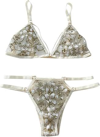 Amazon.com: Zzalalana Strappy Lingerie for Women Naughty Lace Floral