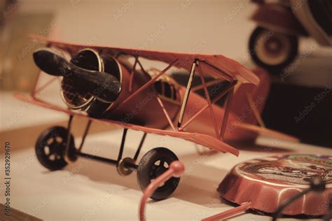 a vintage small toy plane Stock Photo | Adobe Stock