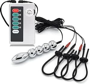 Amazon.com: Sex Bondage Electro Shock Kit Metal Anal Beads Plug