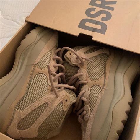 yeezy desert boots in colour rock uk size 4 bought... - Depop