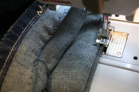 Hemming Jeans with original hem