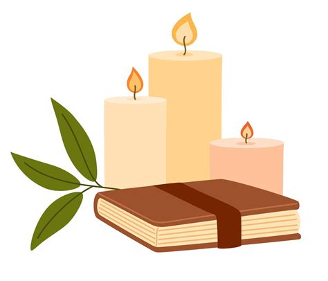 Stack of books and candles. Cozy pastime. Literature, dictionary