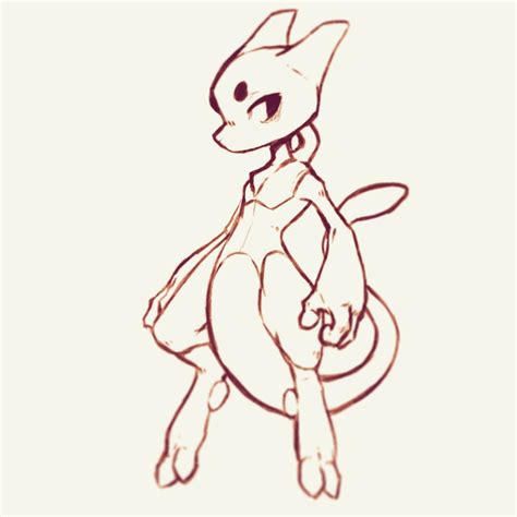 Mewtwo Sketch at PaintingValley.com | Explore collection of Mewtwo Sketch