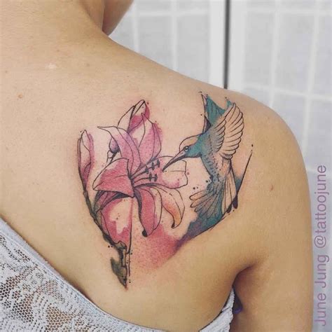 Hummingbird Flower Tattoo | Best Tattoo Ideas Gallery