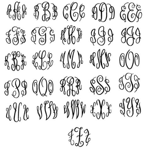 Fancy Monogram Font, Silhouette Font, Monogram Cut File, Fancy Monogram ...