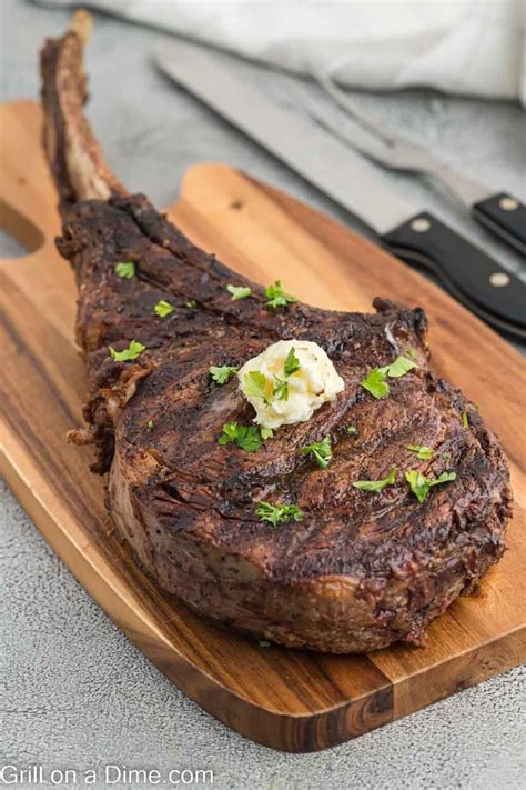 Grilled Tomahawk Steak Recipe - grillonadime.com