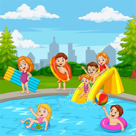 Swimming Cartoon Clipart Pictures