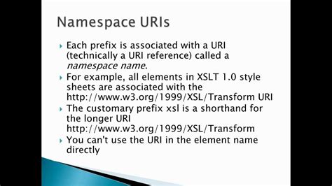 namespaces  xml documents youtube