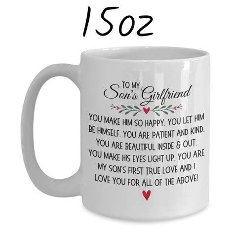 Sons Girlfriend Gift for Son's Girlfriend You Make Him so Happy Coffee