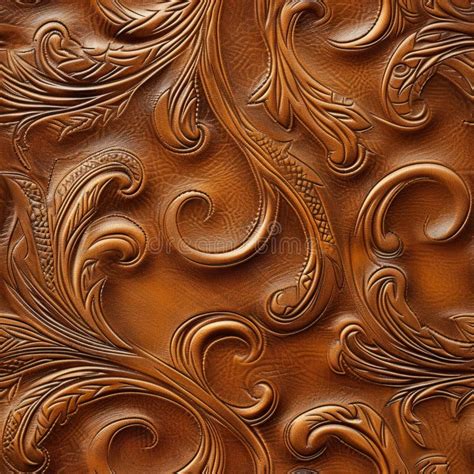 elegant leather embossed texture featuring intricate floral designs