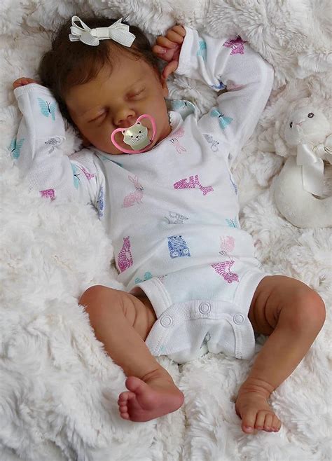 Amazon.com: iCradle Black Realistic Reborn Baby Dolls Girls 18 Inch ...