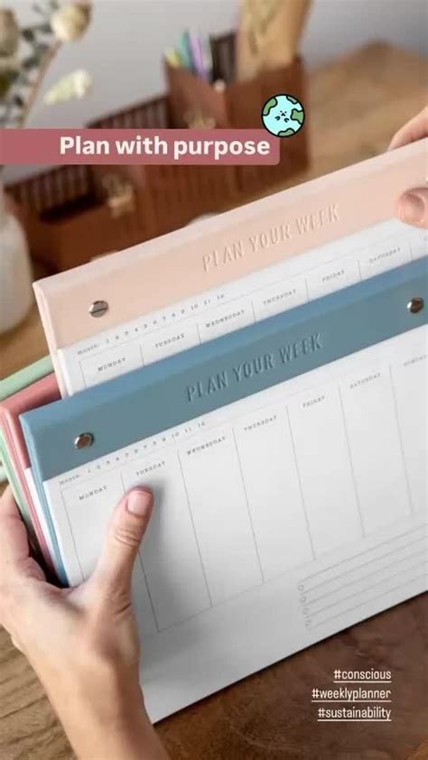 plan  purpose  conscious weekly planner notepads video