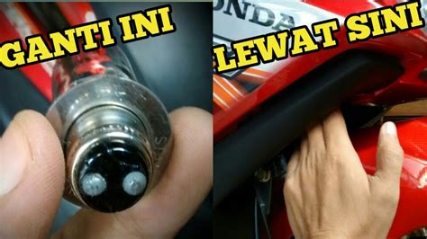 ganti lampu motor  cepat ngak perlu buka deck youtube