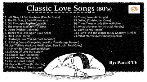 Classic Love Songs 80's - YouTube