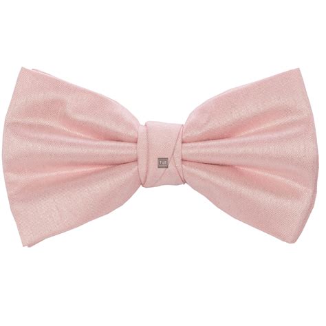 shantung plain pink bow tie classic pink bow tie  weddings
