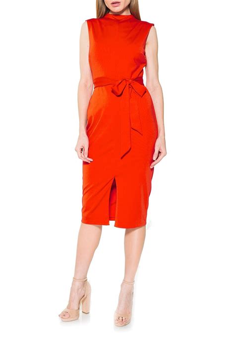 alexia admor mock neck belted sheath dress nordstromrack dress