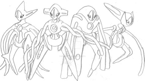 Deoxys Forms by davidreaper99 on DeviantArt