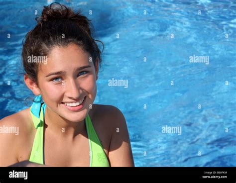 beautiful teen girl  bikini  res stock photography  images alamy