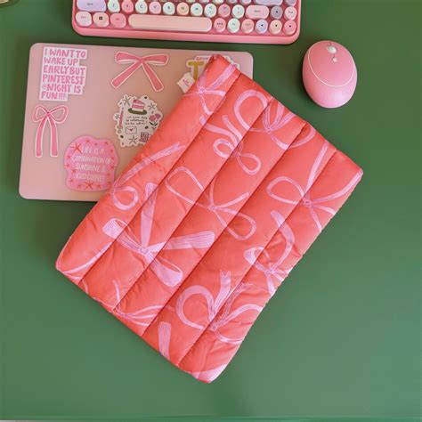 ORANGE CUTIE BOW 13"/14" LAPTOP PUFF – All Things Lilly Ann