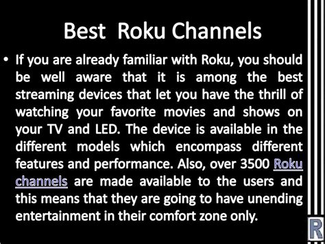 PPT - Which Channels are Best to Watch on Roku PowerPoint Presentation - ID:7723938