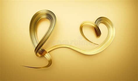 Gold Ribbon a Symbol of Childhood Cancer 3d Illustration Stock Illustration - Illustration of ...