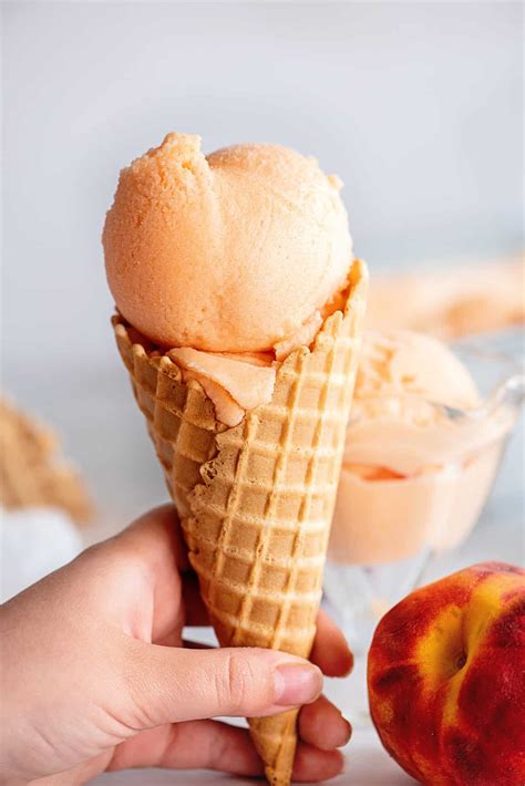 Homemade Peach Ice Cream (No Eggs Needed) - Southern Plate